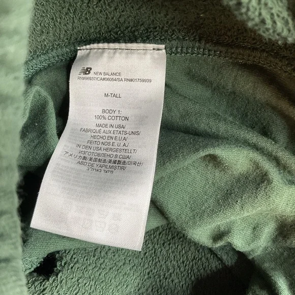 New Balance Sweatpants Green Made In USA Core‎ Teddy Santis Joggers Men Sz MT - Picture 3 of 12